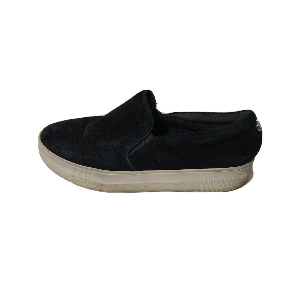 Steve Madden Slip-on Loafers Shoes Suede Leather Women Size 7.5 Black